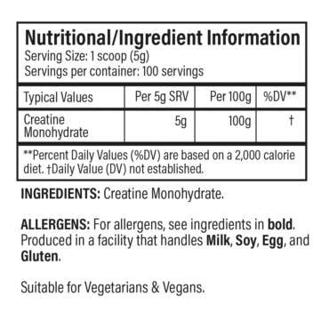 Alternative view of Creatine 500g