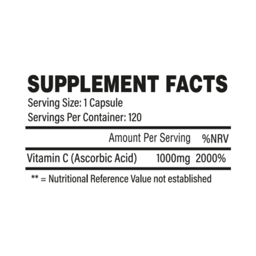 Alternative view of Trained by JP Nutrition - Vit C