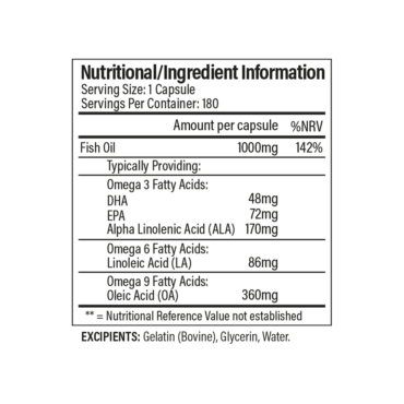 Alternative view of Trained by JP Nutrition - OH-Mega 3-6-9